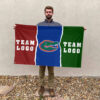 Gators vs Custom Team House Divided Flag, Custom Two Team Flag 2 Gators vs Custom Team House Divided Flag, Custom Two Team Flag