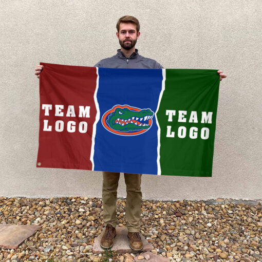 Gators vs Custom Team House Divided Flag, Custom Two Team Flag Gators vs Custom Team House Divided Flag, Custom Two Team Flag