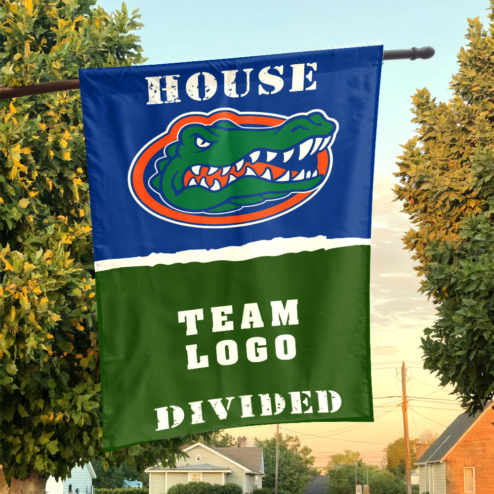 Gators vs Custom Team House Divided Flag, NCAA College Flag Gators vs Custom Team House Divided Flag, NCAA College Flag