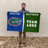 Gators vs Custom Team House Divided Flag, NCAA College Flag 2 Gators vs Custom Team House Divided Flag, NCAA College Flag