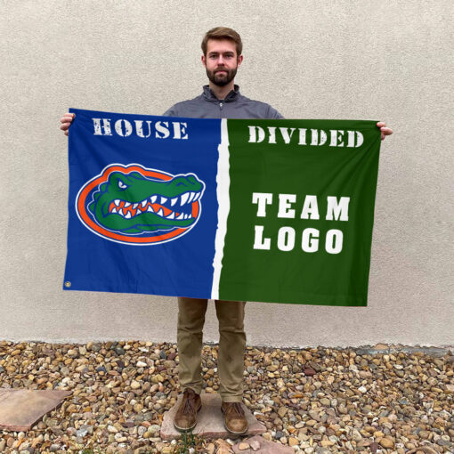 Gators vs Custom Team House Divided Flag, NCAA College Flag Gators vs Custom Team House Divided Flag, NCAA College Flag