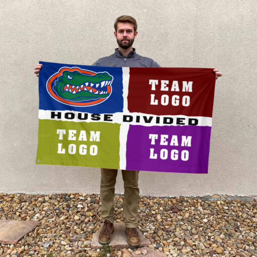 Gators vs Custom Team House Divided Flag, NCAA College Rivalry Flag Gators vs Custom Team House Divided Flag, NCAA College Rivalry Flag
