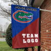 Gators vs Custom Team House Divided Flag, NCAA Custom Flag 1 Gators vs Custom Team House Divided Flag, NCAA Custom Flag