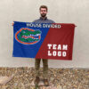 Gators vs Custom Team House Divided Flag, NCAA Custom Flag 2 Gators vs Custom Team House Divided Flag, NCAA Custom Flag