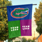 Gators vs Custom Team House Divided Flag, NCAA Game Day Flag