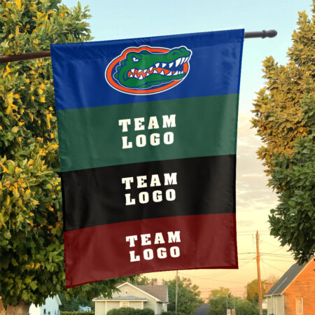 Gators vs Custom Team House Divided Flag, NCAA Rival Flag