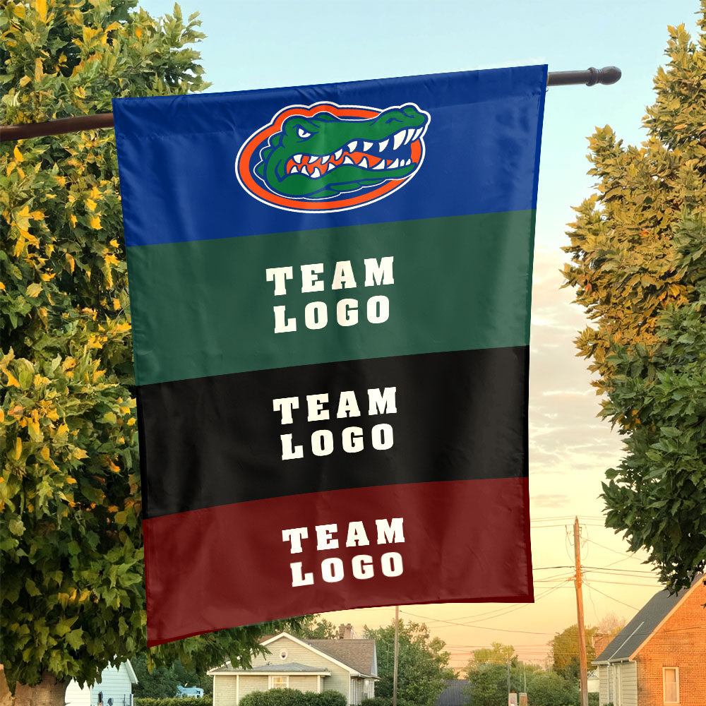 Gators vs Custom Team House Divided Flag, NCAA Rival Flag Gators vs Custom Team House Divided Flag, NCAA Rival Flag