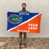 Gators vs Custom Team House Divided Flag, NCAA Rivalry Flag 2 Gators vs Custom Team House Divided Flag, NCAA Rivalry Flag
