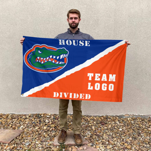 Gators vs Custom Team House Divided Flag, NCAA Rivalry Flag Gators vs Custom Team House Divided Flag, NCAA Rivalry Flag