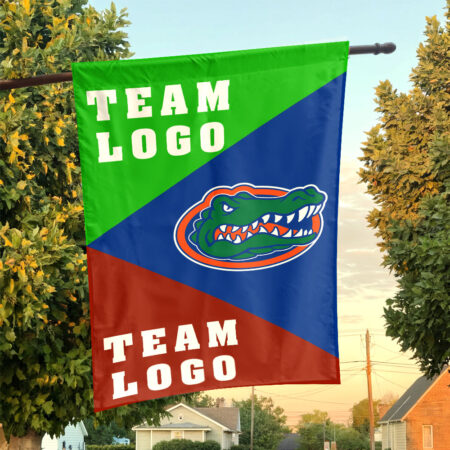 Gators vs Custom Team House Divided Flag, NCAA Spirit Flag