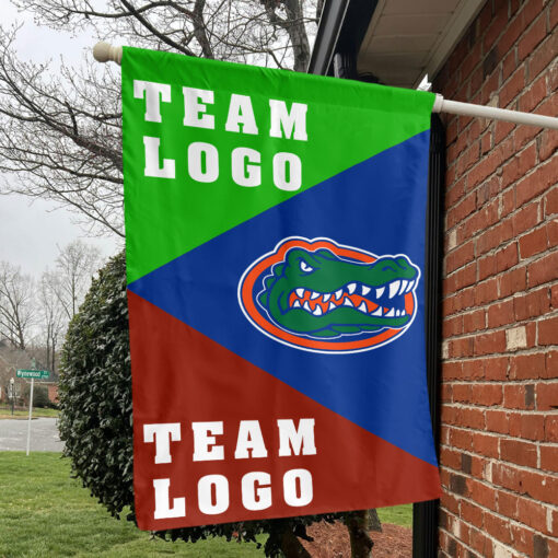 Gators vs Custom Team House Divided Flag, NCAA Spirit Flag Gators vs Custom Team House Divided Flag, NCAA Spirit Flag