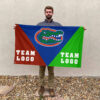 Gators vs Custom Team House Divided Flag, NCAA Spirit Flag 2 Gators vs Custom Team House Divided Flag, NCAA Spirit Flag