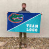 Gators vs Custom Team House Divided Flag, NCAA Split Flag 2 Gators vs Custom Team House Divided Flag, NCAA Split Flag