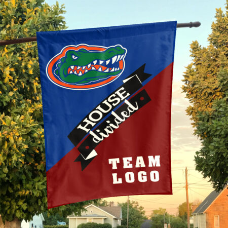 Gators vs Custom Team House Divided Flag, NCAA Team Flag