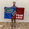 Gators vs Custom Team House Divided Flag, NCAA Team Flag 2 Gators vs Custom Team House Divided Flag, NCAA Team Flag
