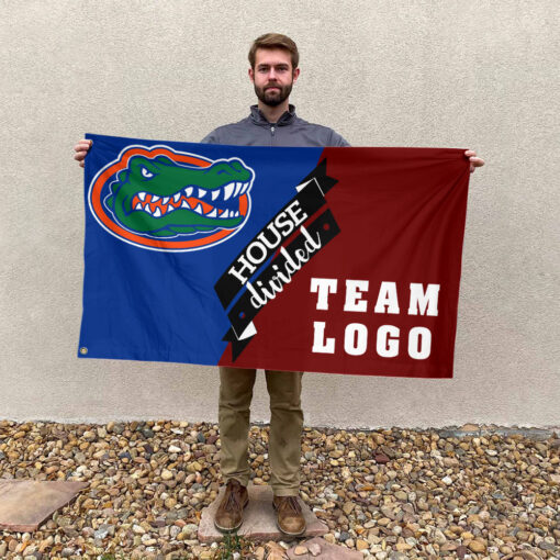 Gators vs Custom Team House Divided Flag, NCAA Team Flag Gators vs Custom Team House Divided Flag, NCAA Team Flag
