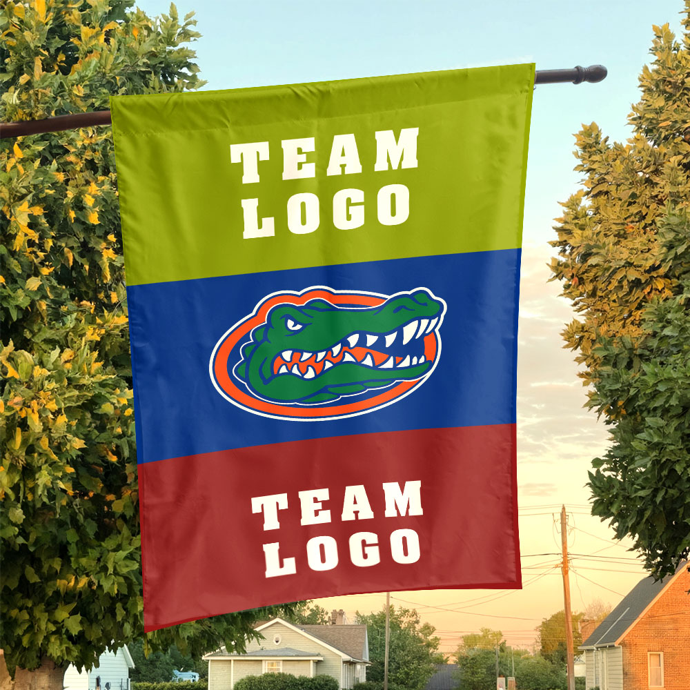 Gators vs Custom Team House Divided Flag, NCAA Two Team Flag Gators vs Custom Team House Divided Flag, NCAA Two Team Flag