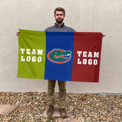 Gators vs Custom Team House Divided Flag, NCAA Two Team Flag Gators vs Custom Team House Divided Flag, NCAA Two Team Flag