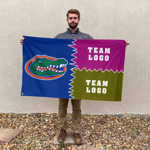 Gators vs Custom Team House Divided Flag, Personalized Game Day Flag Gators vs Custom Team House Divided Flag, Personalized Game Day Flag