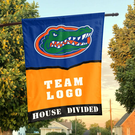 Gators vs Custom Team House Divided Flag, Personalized House Flag