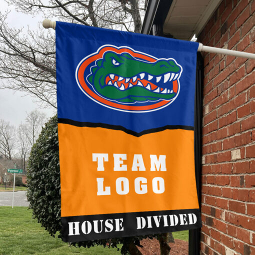Gators vs Custom Team House Divided Flag, Personalized House Flag Gators vs Custom Team House Divided Flag, Personalized House Flag