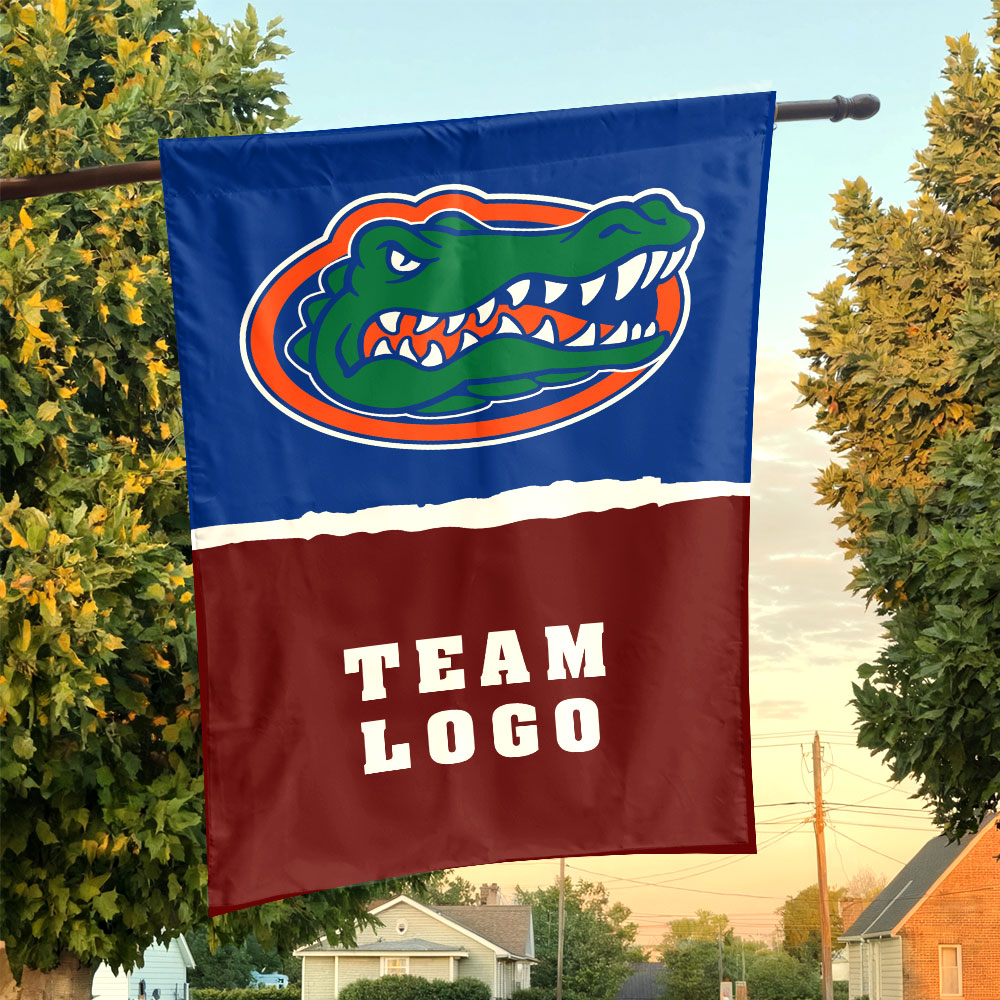 Gators vs Custom Team House Divided Flag, Personalized NCAA Flag Gators vs Custom Team House Divided Flag, Personalized NCAA Flag