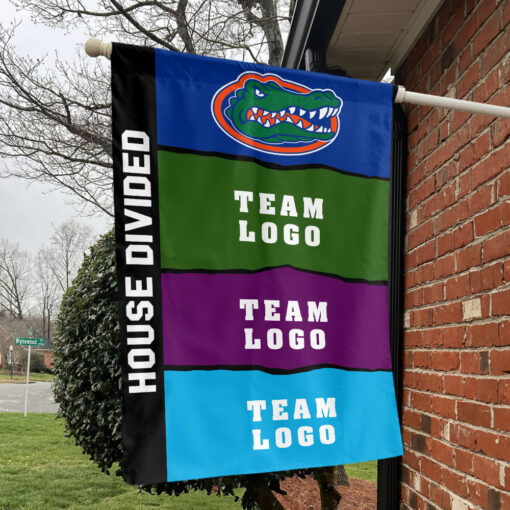 Gators vs Custom Team House Divided Flag, Personalized Rival Flag Gators vs Custom Team House Divided Flag, Personalized Rival Flag