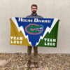 Gators vs Custom Team House Divided Flag, Personalized Spirit Flag 2 Gators vs Custom Team House Divided Flag, Personalized Spirit Flag