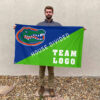Gators vs Custom Team House Divided Flag, Personalized Split Flag 2 Gators vs Custom Team House Divided Flag, Personalized Split Flag