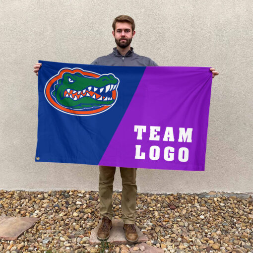 Gators vs Custom Team House Divided Flag, Personalized Team Flag Gators vs Custom Team House Divided Flag, Personalized Team Flag