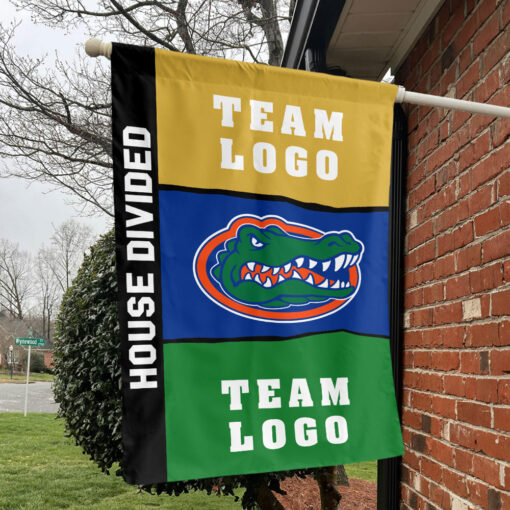 Gators vs Custom Team House Divided Flag, Personalized Two Team Flag Gators vs Custom Team House Divided Flag, Personalized Two Team Flag