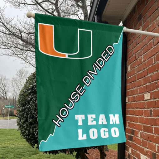 Hurricanes vs Custom Team House Divided Flag, College Custom Flag Hurricanes vs Custom Team House Divided Flag, College Custom Flag