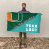 Hurricanes vs Custom Team House Divided Flag, College Custom Flag 2 Hurricanes vs Custom Team House Divided Flag, College Custom Flag