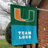 Hurricanes vs Custom Team House Divided Flag, Custom NCAA Flag 1 Hurricanes vs Custom Team House Divided Flag, Custom NCAA Flag