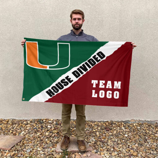 Hurricanes vs Custom Team House Divided Flag, Custom Rivalry Flag