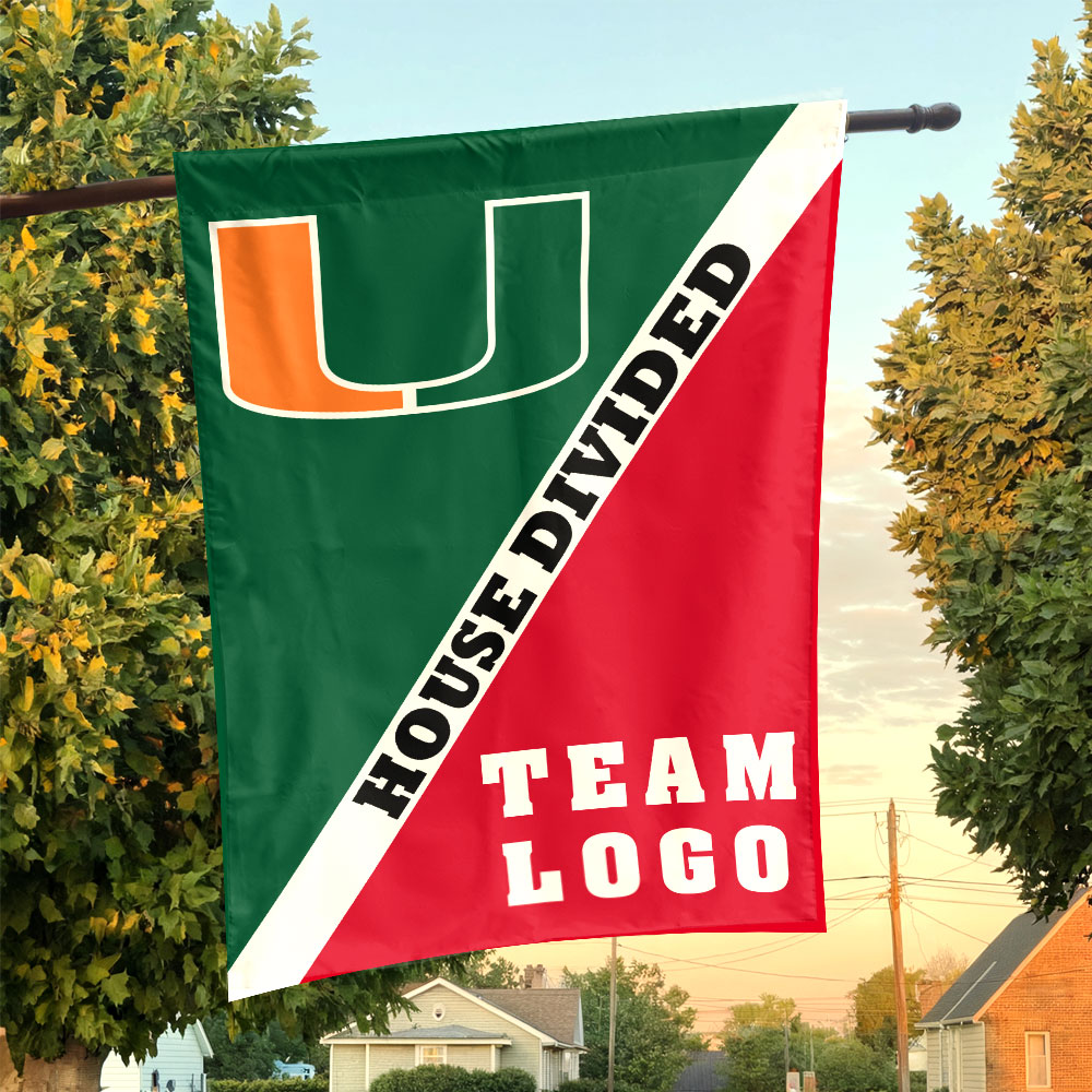 Hurricanes vs Custom Team House Divided Flag, Custom Split Flag Hurricanes vs Custom Team House Divided Flag, Custom Split Flag