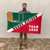 Hurricanes vs Custom Team House Divided Flag, Custom Split Flag 2 Hurricanes vs Custom Team House Divided Flag, Custom Split Flag