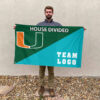 Hurricanes vs Custom Team House Divided Flag, Custom Team Flag