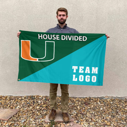 Hurricanes vs Custom Team House Divided Flag, Custom Team Flag