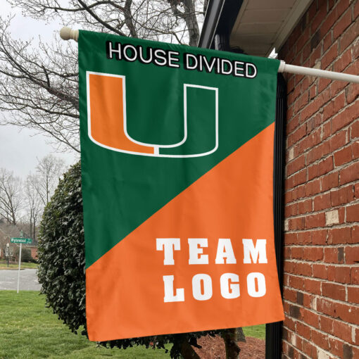 Hurricanes vs Custom Team House Divided Flag, NCAA Custom Flag