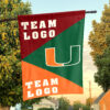 Hurricanes vs Custom Team House Divided Flag, NCAA Spirit Flag