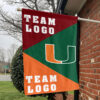 Hurricanes vs Custom Team House Divided Flag, NCAA Spirit Flag