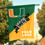 Hurricanes vs Custom Team House Divided Flag, NCAA Team Flag