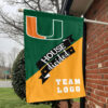 Hurricanes vs Custom Team House Divided Flag, NCAA Team Flag 1 Hurricanes vs Custom Team House Divided Flag, NCAA Team Flag