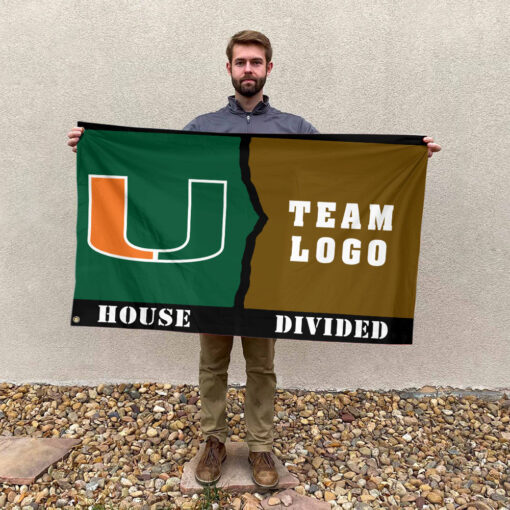 Hurricanes vs Custom Team House Divided Flag, Personalized House Flag Hurricanes vs Custom Team House Divided Flag, Personalized House Flag