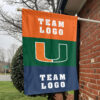 Hurricanes vs Custom Team House Divided Flag, Personalized Spirit Flag