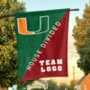 Hurricanes vs Custom Team House Divided Flag, Personalized Split Flag
