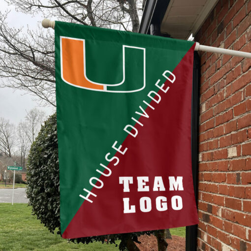Hurricanes vs Custom Team House Divided Flag, Personalized Split Flag