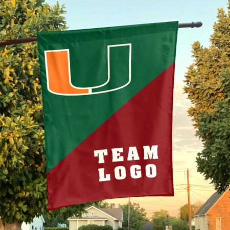 Hurricanes vs Custom Team House Divided Flag, Personalized Team Flag