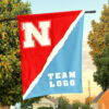 Huskers vs Custom Team House Divided Flag, Custom College Flag